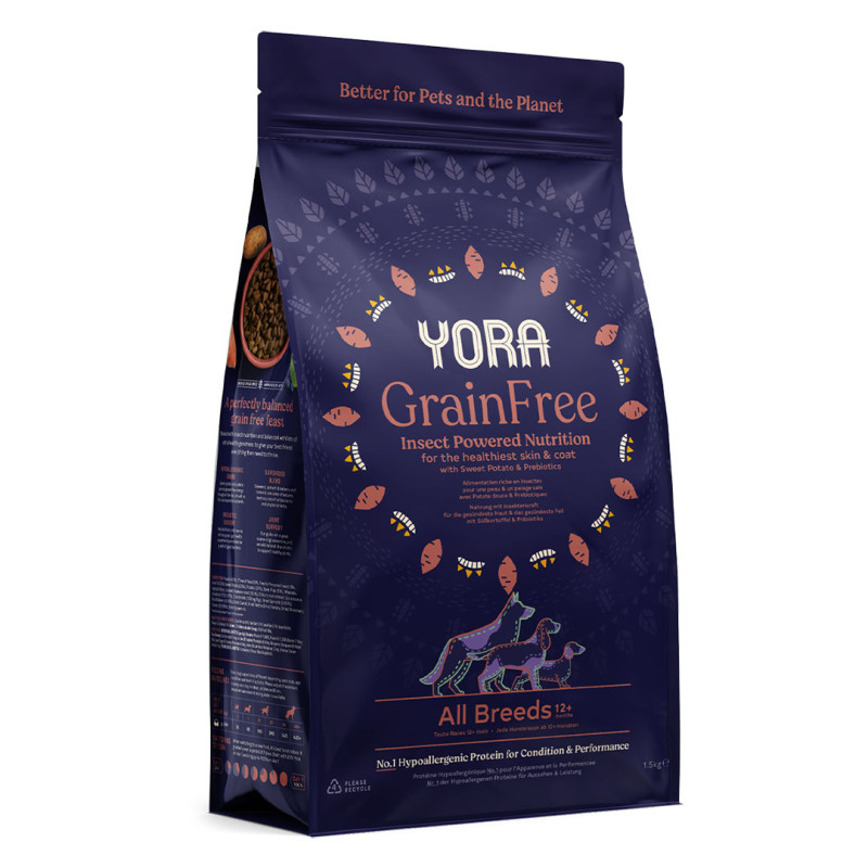 YORA granule z hmyzu GrainFree Adult All Breeds 1,5kg
