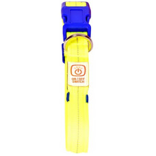 Obojek svítící USB 50-70 žlutý Duvo+