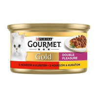 Gourmet Gold cat konz.-s hovězím a kuřetem 85 g