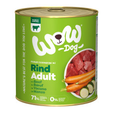 WOW Dog konzerva Hovězí s karotkou Adult 800g