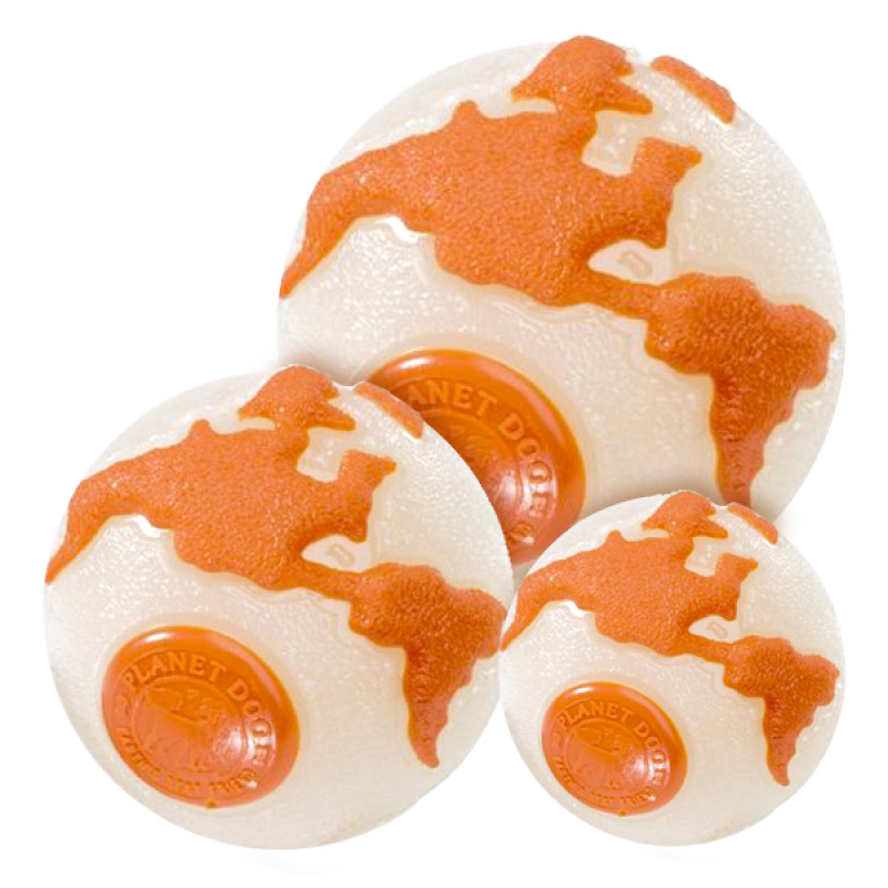 Orbee-Tuff Ball Zeměkoule oranžová  M 7cm