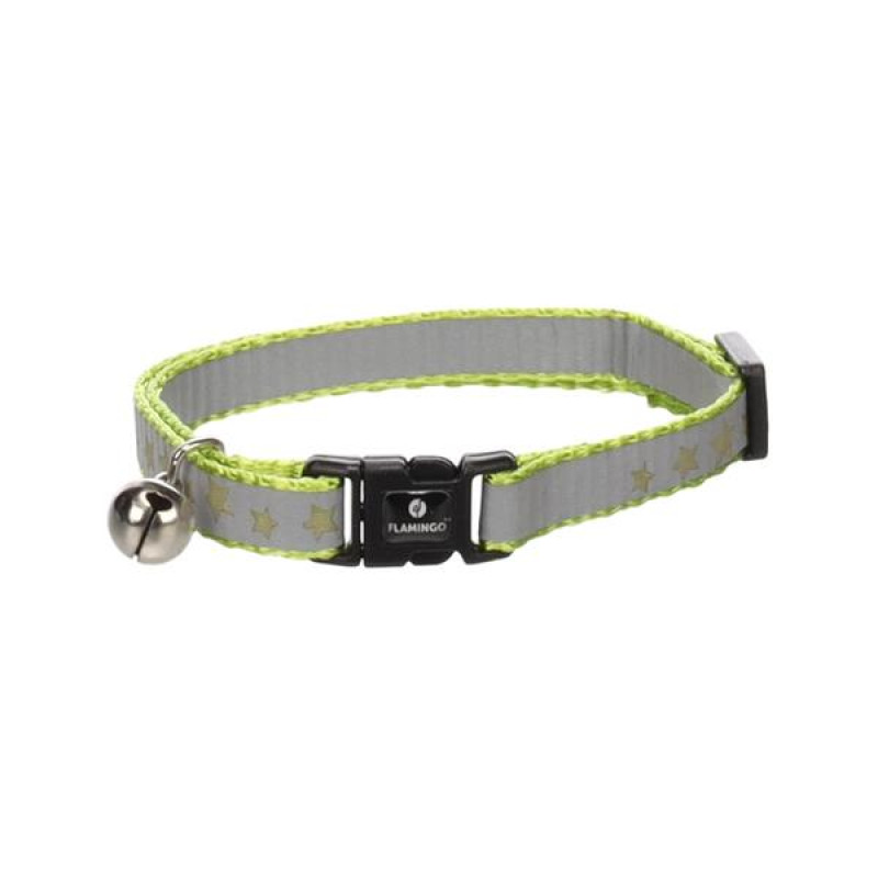 Obojek cat Minx 20-34cm zelený Flamingo