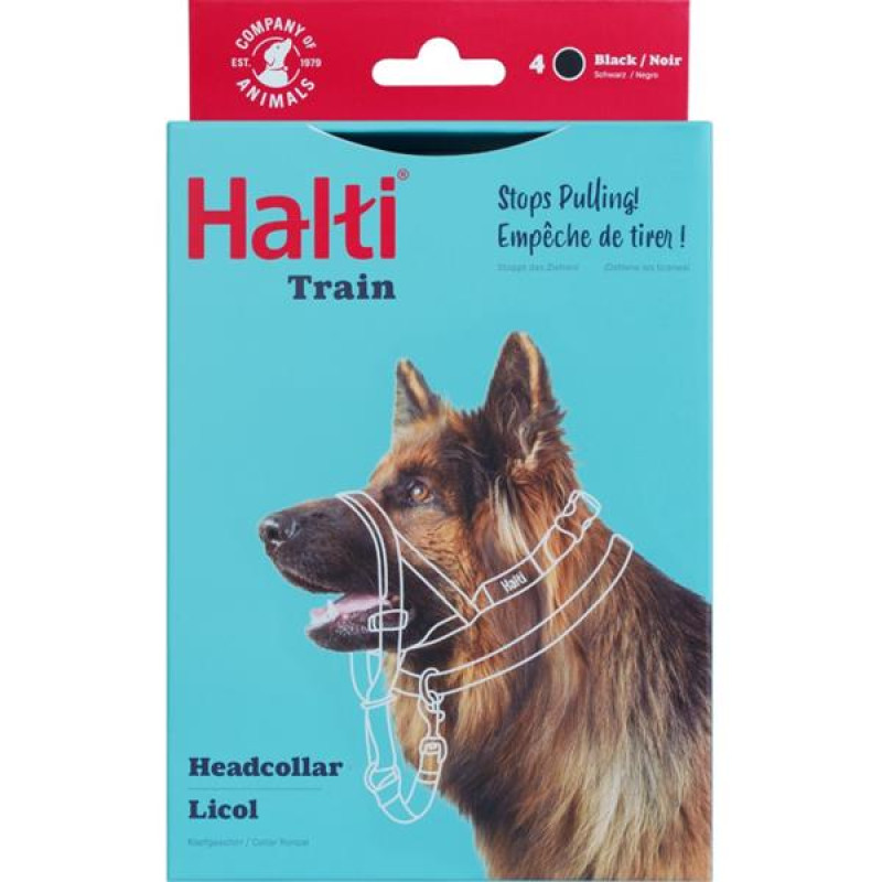 Ohlávka nylon Halti vel. 4 - rotvajler, doga COA