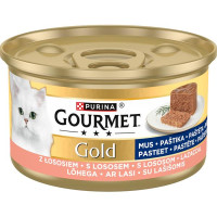 Gourmet Gold cat konz.-paštika s lososem 85 g