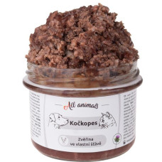 ALL ANIMALS Kočkopes sklo Zvěřina ve vl. šťávě 200g