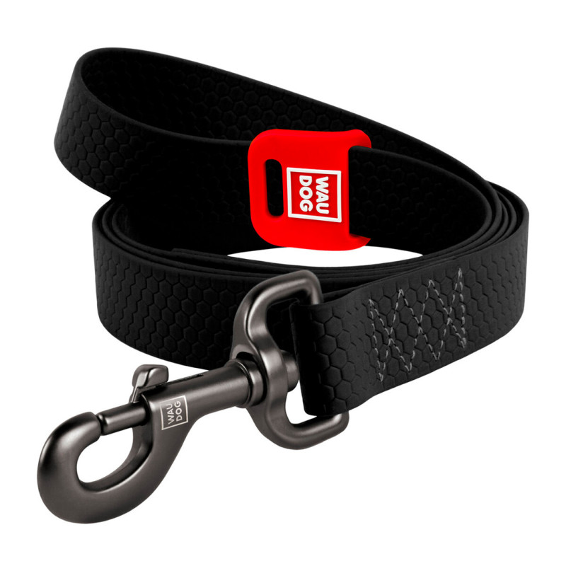 WAUDOG vodítko voděodolné Collartex černé (183cm/2,0cm)