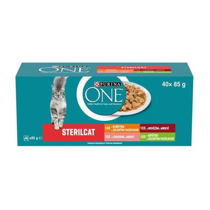 Purina ONE-Multipack Sterilcat minifiletky maso,ryba 40 x 85 g