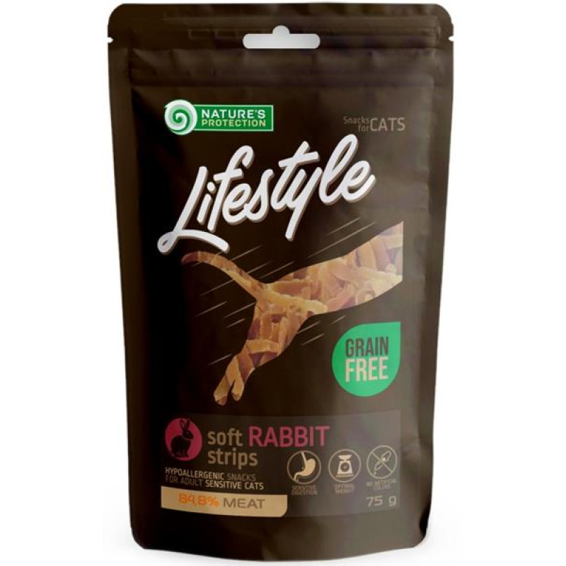 Nature's Protection Cat snack Lifestyle mini králičí plátky 75 g