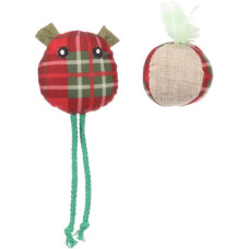 Hračka cat vánoč.Jayla myš+míček Flamingo