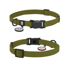 WAUDOG obojek voděodolný Collartex Magnet khaki zelený QR (26-35cm/1,5cm)