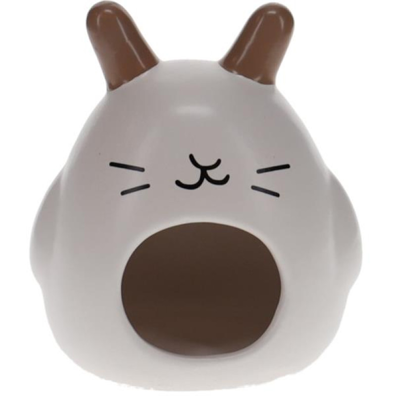 Domek keramika hlod. bílý, králík DuvoPlus 11x10x12cm