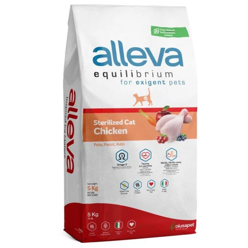 ALLEVA EQUILIBRIUM Cat Adult Sterilized Chicken 5kg