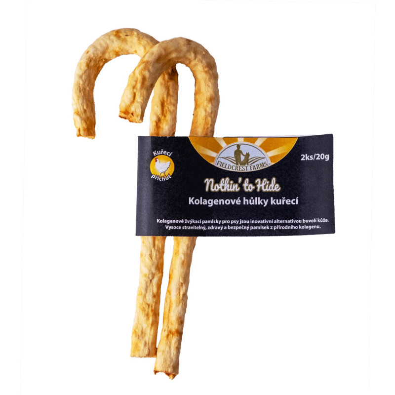 neuvedeno Nothin' to Hide kolagenové Hůlky kuřecí 15cm/2ks/20g
