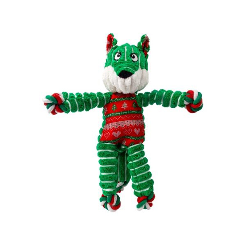 Hračka plyš vánoč. KONG Floppy Knots Fox S/M