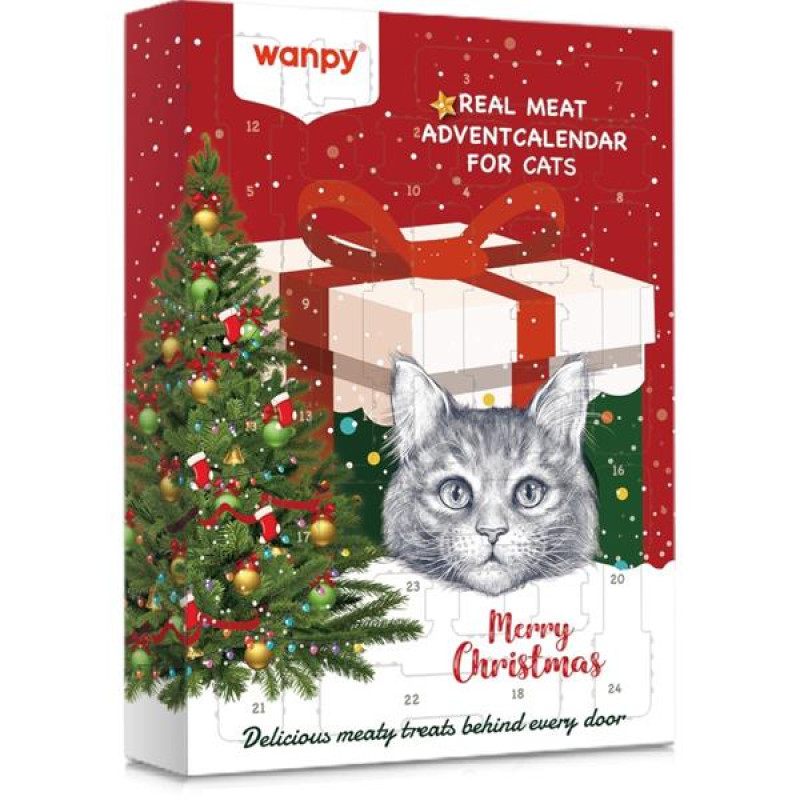 Wanpy Adventní kalendář kočka 100g