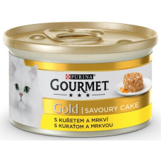 Gourmet Gold cat konz.-Savoury Cake kuře,mrkev 85 g