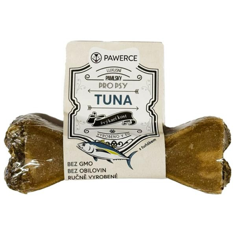 Pawerce žvýkací kost plněná tuňák 12cm