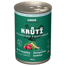 Louie konz.pro psy krůtí, brusinky,prebiotika 400g