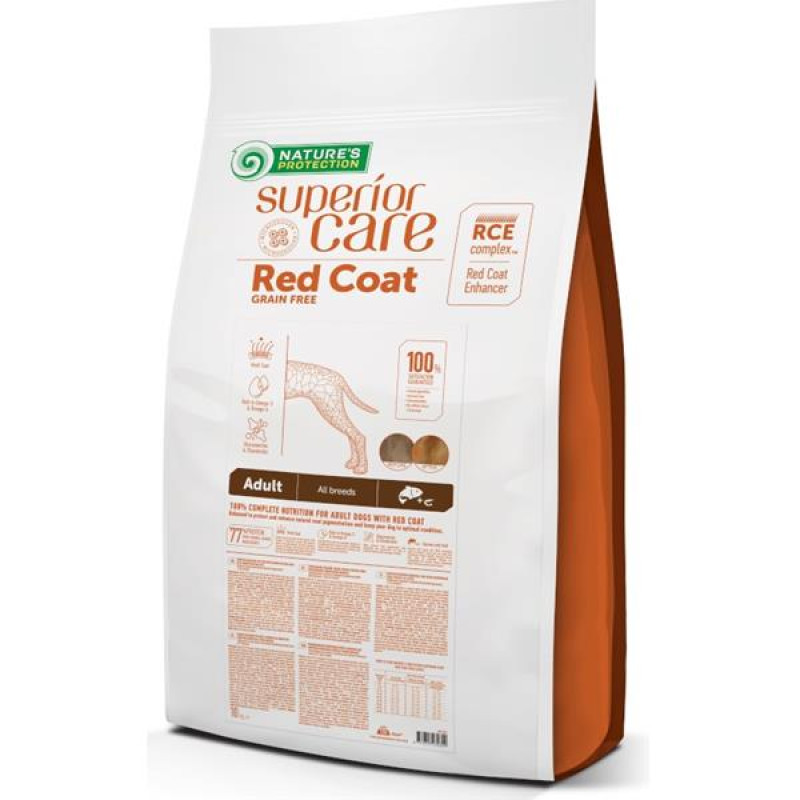 Nature's Protection Superior Care Dog Dry Red Coat Adult Grain Free Salmon 10 kg