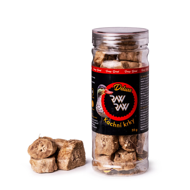 RAW RAW Deluxe mrazem sušené Kachní krky 55g