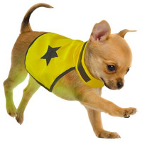 Reflexní vesta pro psa 40cm látková žlutá Duvo+