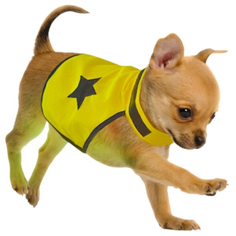 Reflexní vesta pro psa 40cm látková žlutá Duvo+