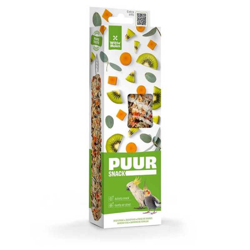 PUUR tyčinky pták papoušek kiwi&eukalypt 2ks, 150g
