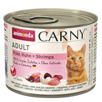 Animonda Carny cat  konz. - krůta, kuře + ráčci 200 g