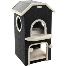 Domek pro kočky dvoupatrový Nordic 80cm Flamingo