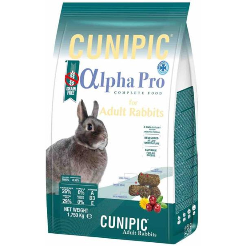 Cunipic Alpha Pro Rabbit Adult - králík dospělý 1,75 kg