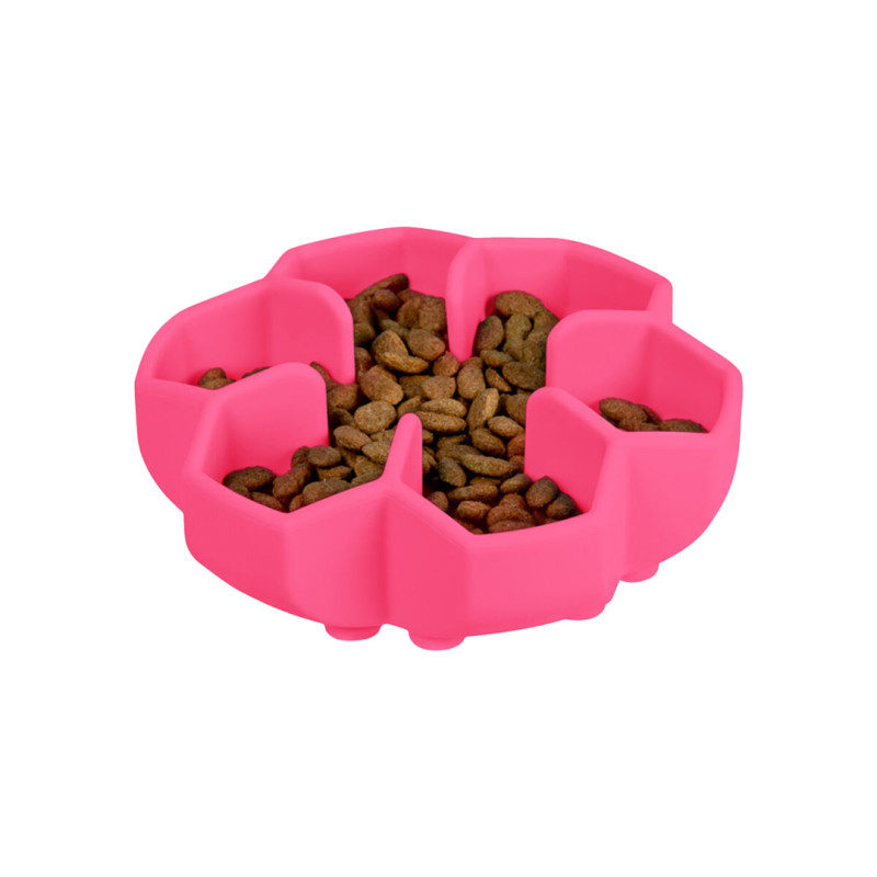 WAUDOG miska silikonová zpomalovací 450ml růžová