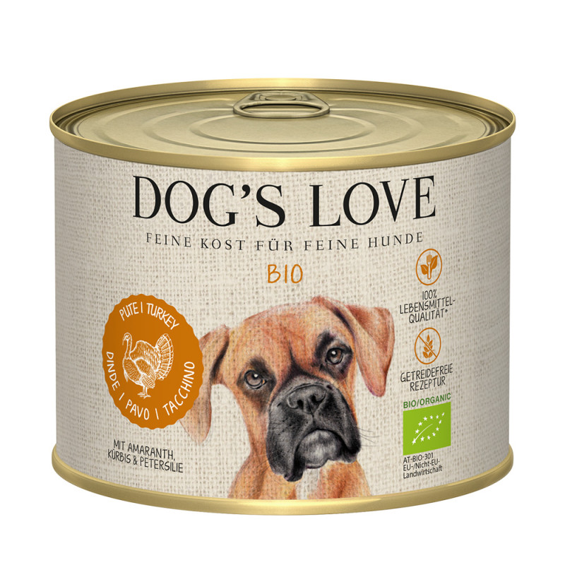 Dog's Love konzerva Bio Krocan 200g