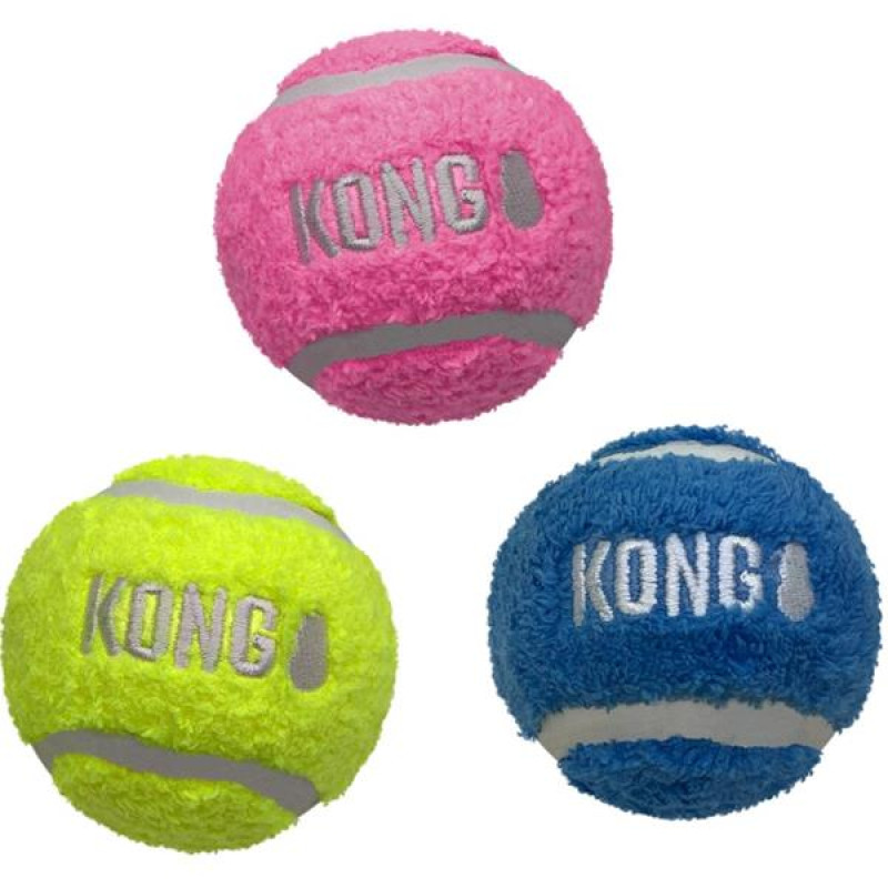 Hračka tenis + plyš KONG Sport® Softies Balls S 3 ks 