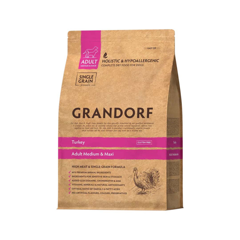 Grandorf granule pro psy Adult Medium & Maxi - Krocan  3kg