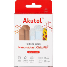 Akutol Nanonáplast ChitoFib, Rodinné balení - 25 ks