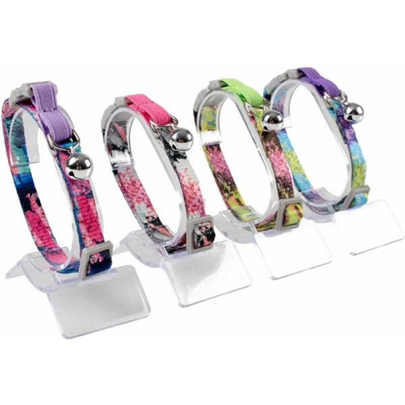 Obojek cat Flower splash 20-30cm mix barev Duvo+