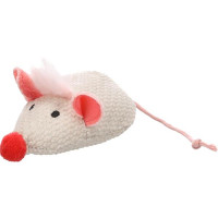 Hračka cat plyš Lovu myš béžová Flamingo