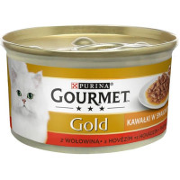 Gourmet Gold cat konz.-Sauce Delight Minifiletky hovězí 85 g