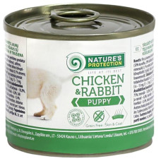 Nature's Protection Dog konz.Puppy kuře/králík 200 g