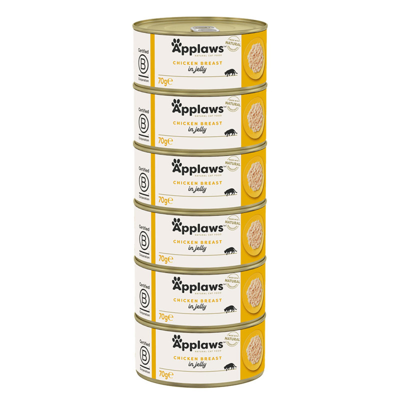 Applaws konzerva Cat Jelly Kuřecí prsa 6x70g 