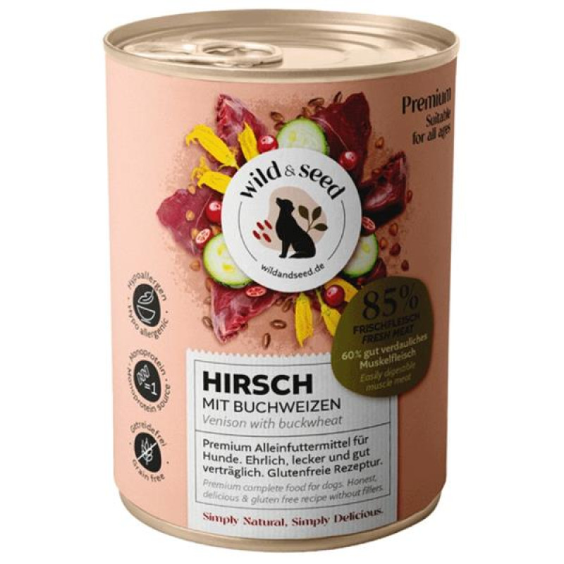 Wild&Seed Dog konz. - zvěřina 400 g