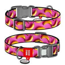WAUDOG obojek nylon Banány QR   (S/25-35cm/1,5cm)