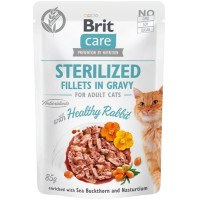 Brit Care Cat kaps. Sterilized. Fillets in Gravy with Healthy Rabbit 85 g