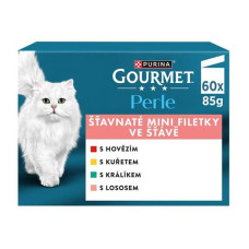 Gourmet Perle cat kaps.- Multip.minifiletky maso 60 x 85 g 