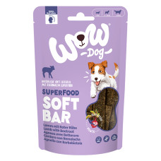 WOW Dog pamlsky Superfood měkké proužky Jehněčí s řepou 150g