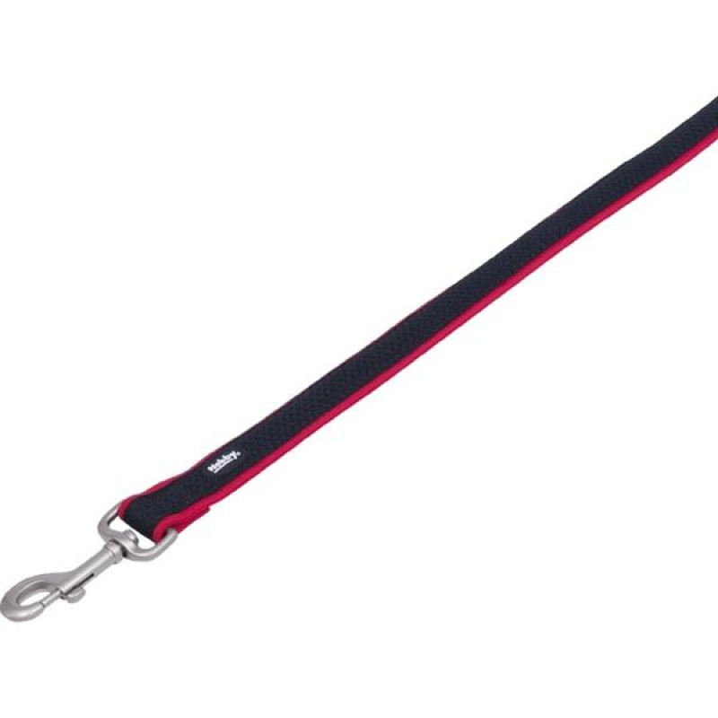 Vodítko nylon Mesh Preno 120cm x 20-25mm červené Nobby