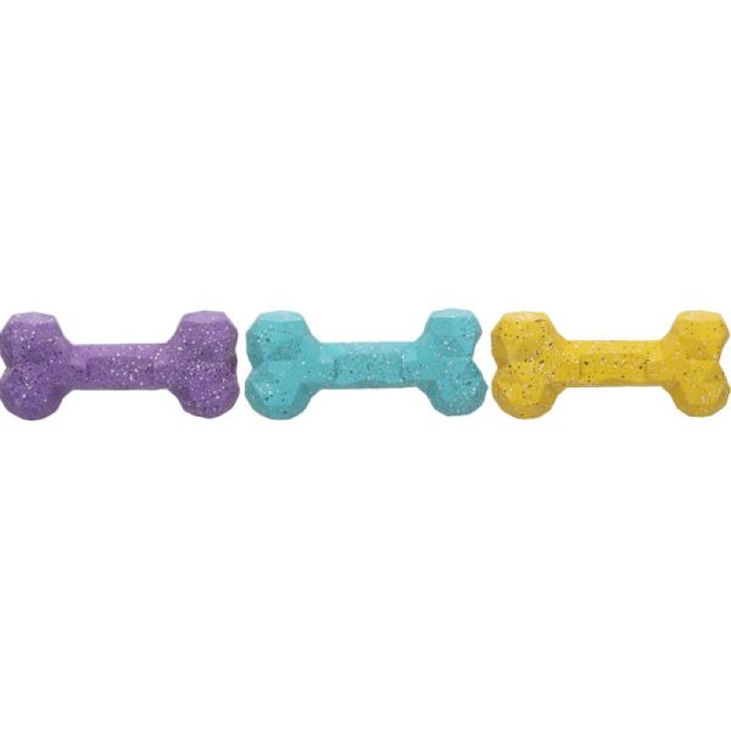 Hračka latex Freckles kost 18,5cm mix barev Flamingo