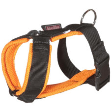 Postroj nylon Chicco - oranžový ManMat vel.L - krk 28-29 cm