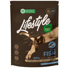 Nature's Protection Cat Dry LifeStyle GF Sterilised W.Fish 400 g