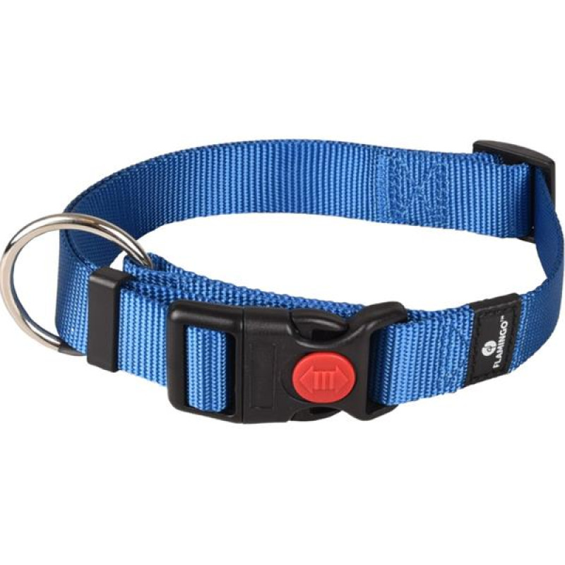 Obojek nylon Ziggi modrý S 1,5x30-45cm Flamingo